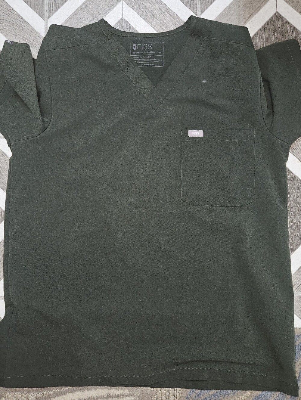 Olive Green Mens Figs Leon Top